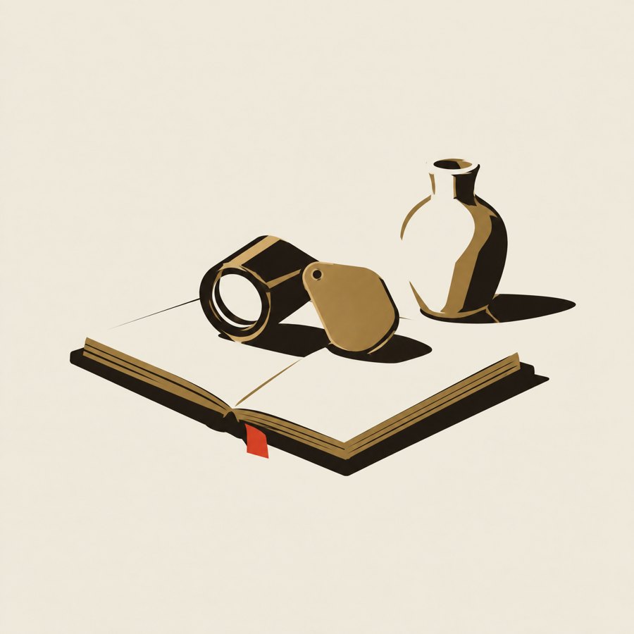 A jeweller's loupe resting on an open book